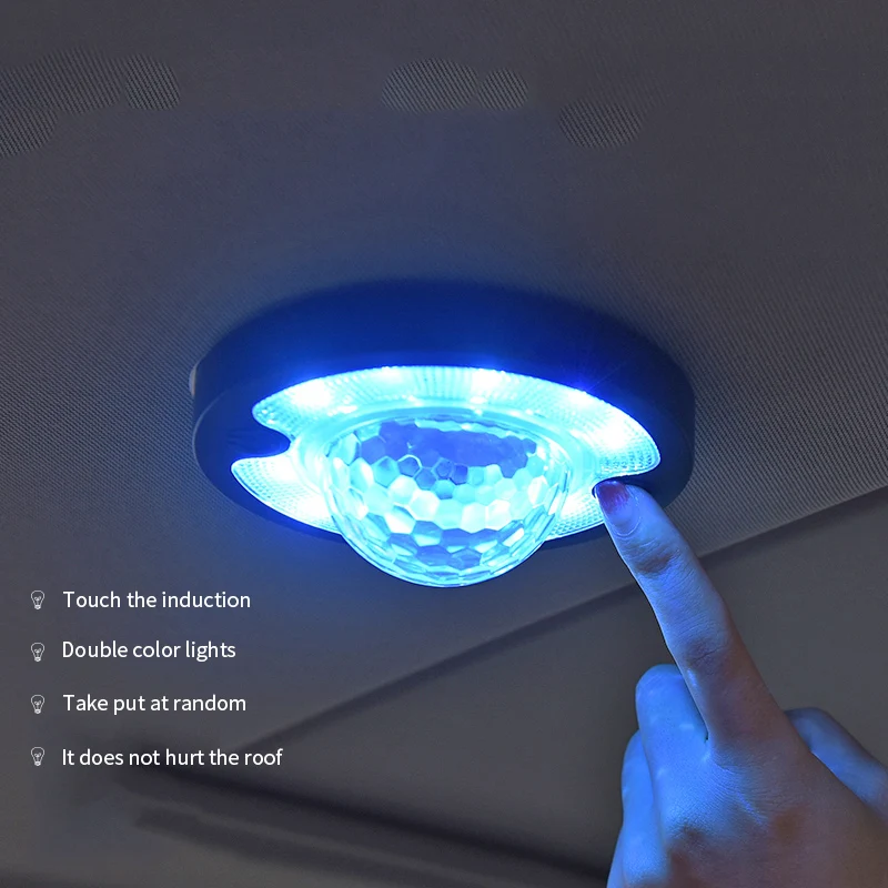 

2021New LED Automobile Car Interior reading light Dome 3 Light Color Changing USB Charging Roof Ceiling Magnet Lamp Night Light