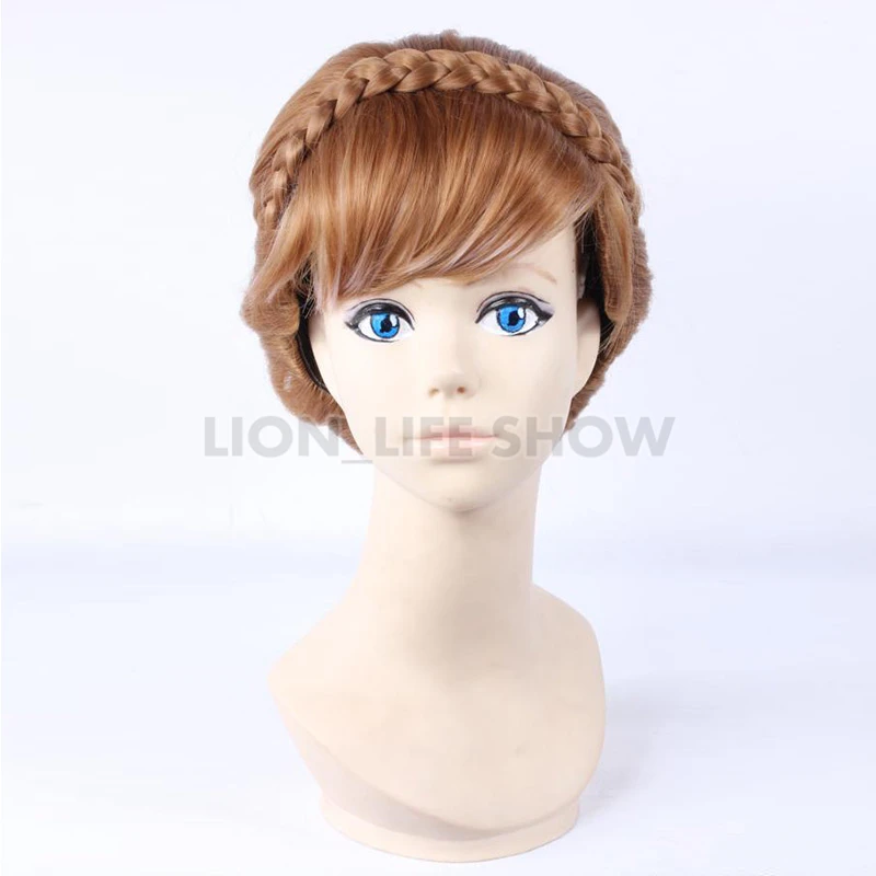 Парик для косплея с двойными косичками парик из высокотемпературного волокна