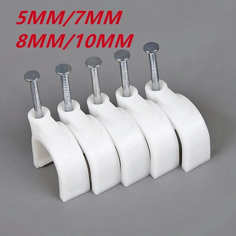 Круглые Кабельные Зажимы 5 мм/6 мм/7 мм/10 мм зажимы для кабеля 100 металлических