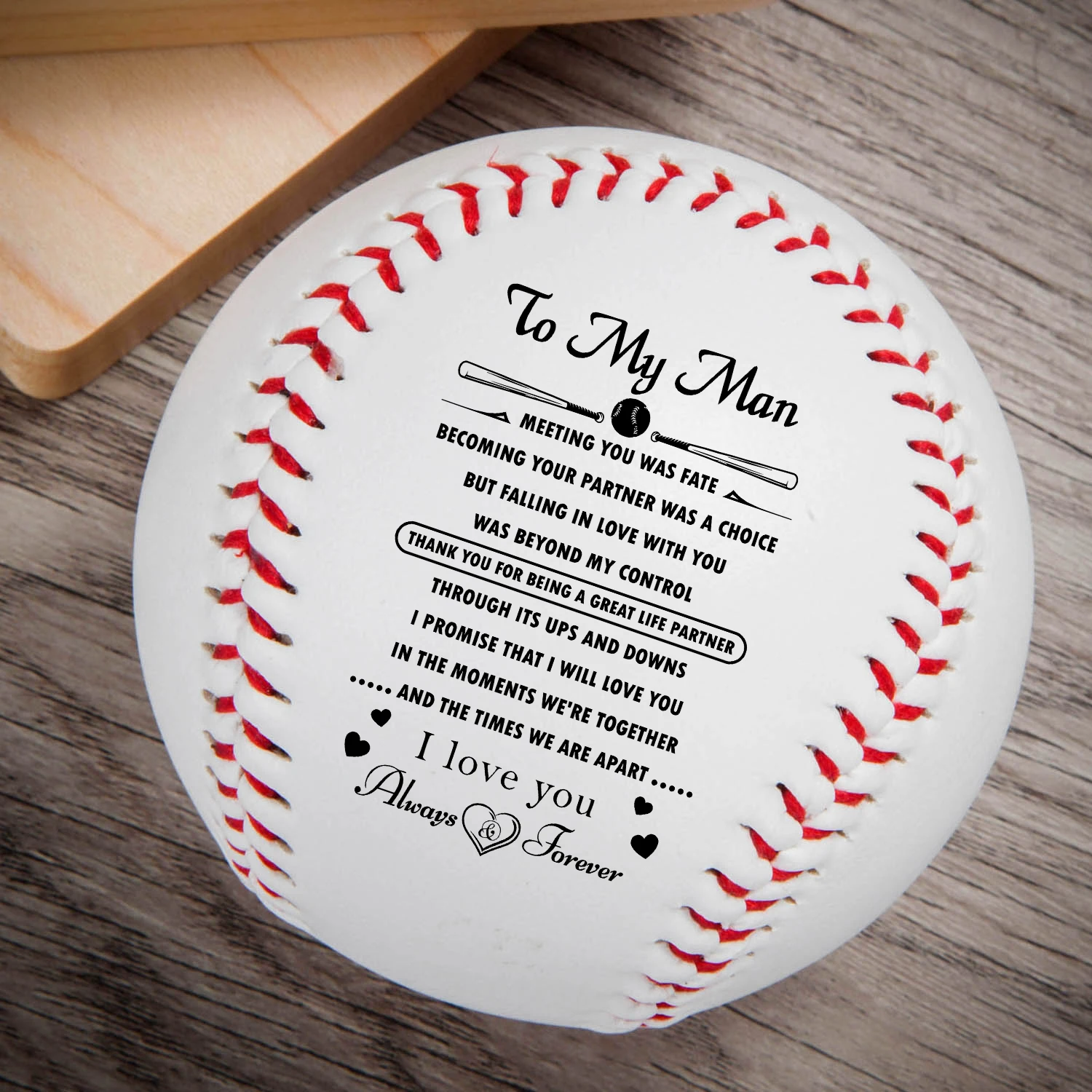 

To My Love,Baseball Ball Be Yours And Only Yours From A Birthday Gift