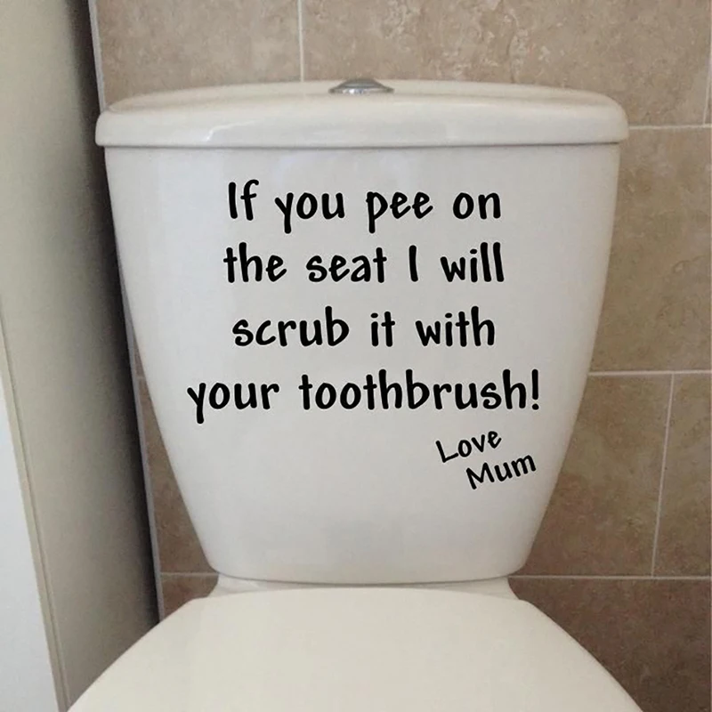 2020 IF YOU PEE ON THE SEAT Смешные настенные наклейки для унитаза съемные уникальные