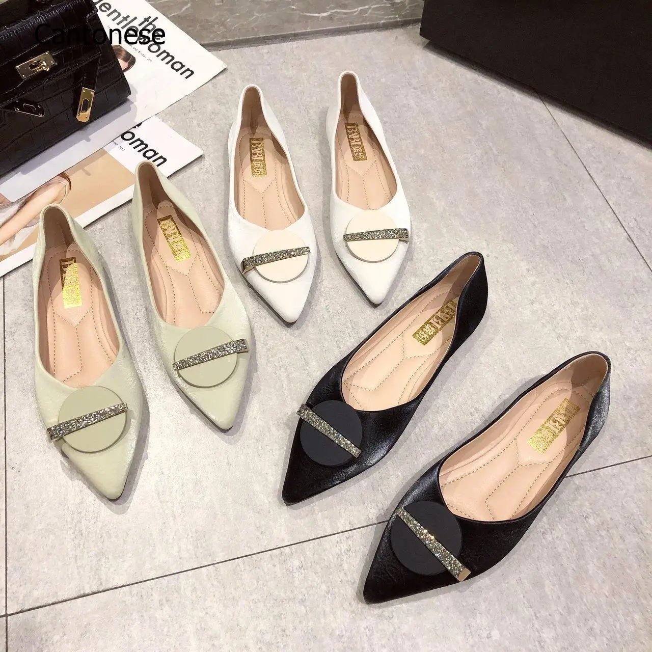 

Mental Decoration Flats Women Shoes Elegant Shoes Gorgeous Shoes