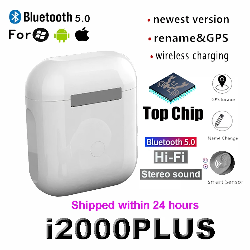 

New i2000 PLUS TWS 1:1 GPS Rename Wireless Bluetooth Headsets PKi7 i11 i14 i15 i16 i18 i30 i10 i20 i1000 PLUS i5000 i90000PRO