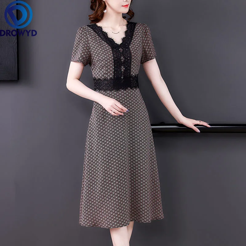 

Новинка лета 2021 элегантное платье темпераментное кружевное приталенное удобное платье с высокой талией вечернее Вечерние