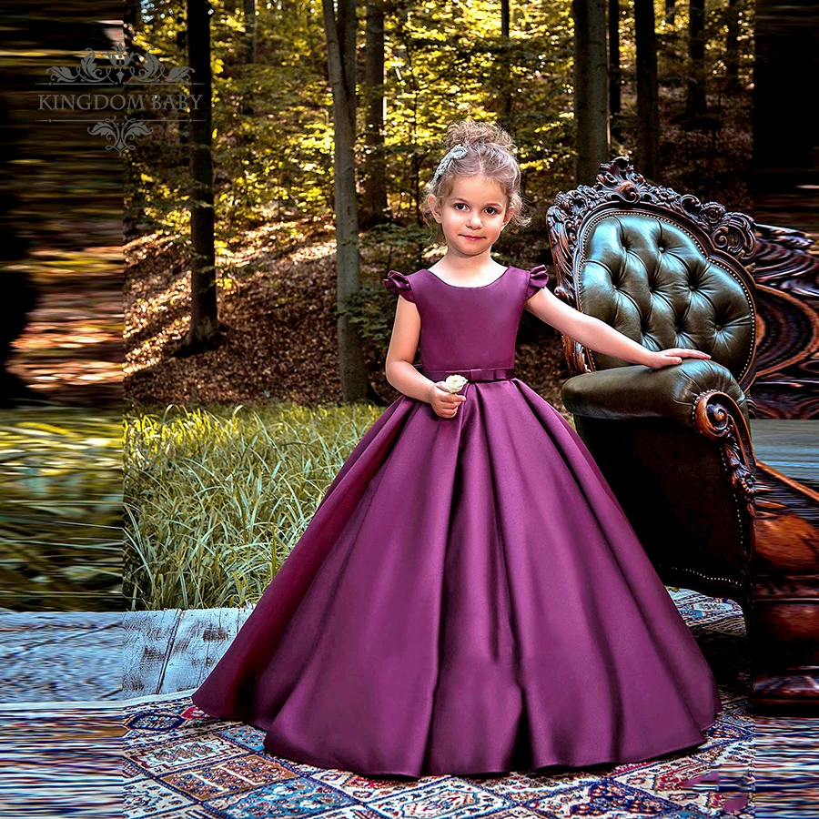 ball gown cupcake toddler little girls pageant dresses flower Princess Pink Crew Neck A Line Tulle Flower Girl Dresses | Детская одежда