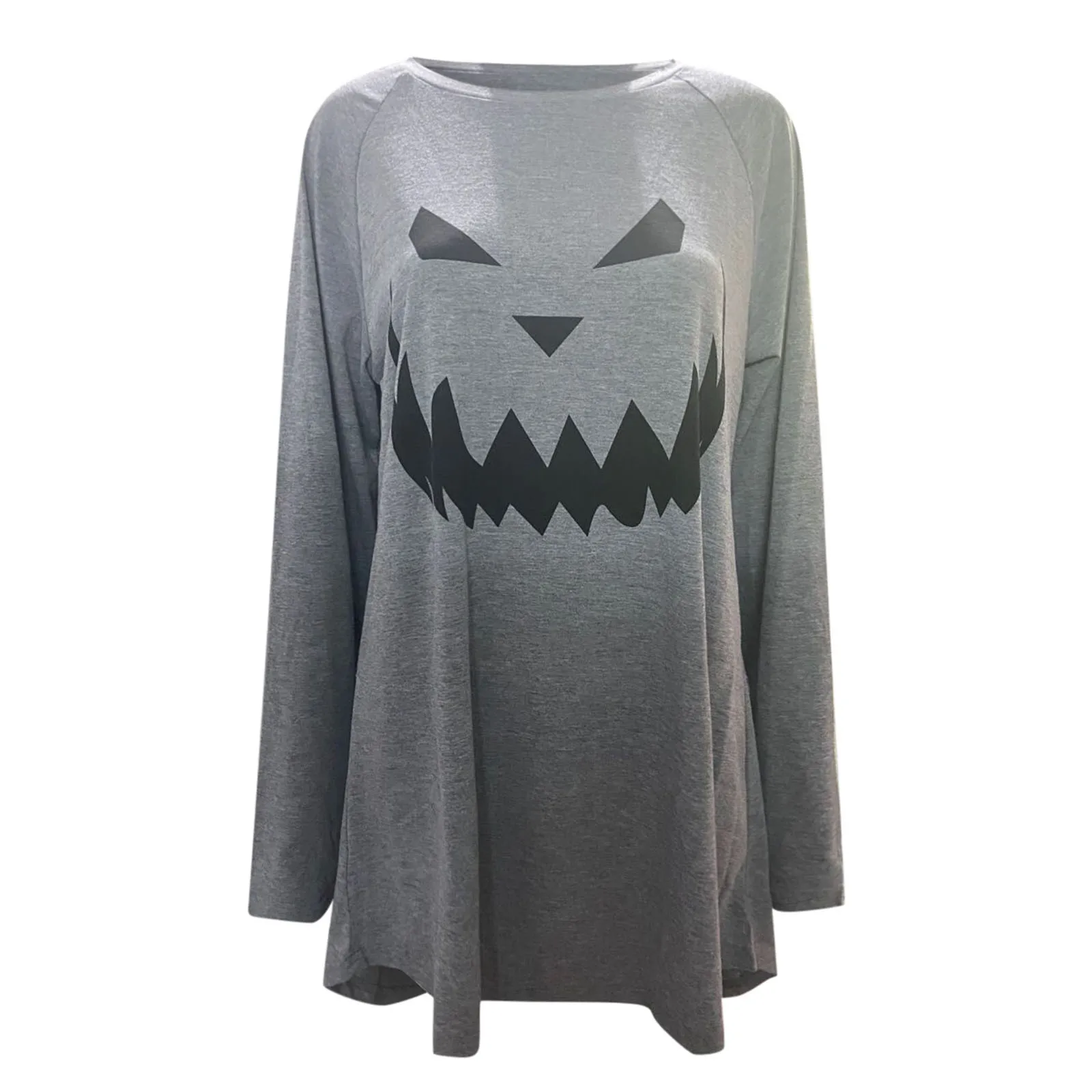 

Women's Halloween Lantern Ghost Pumpkin Shirt Face Costume Long Sleeves Tops