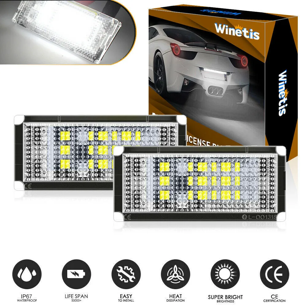 

Replacement LED License Plate Lights White 12-30V 6000 - 6500K Error Free