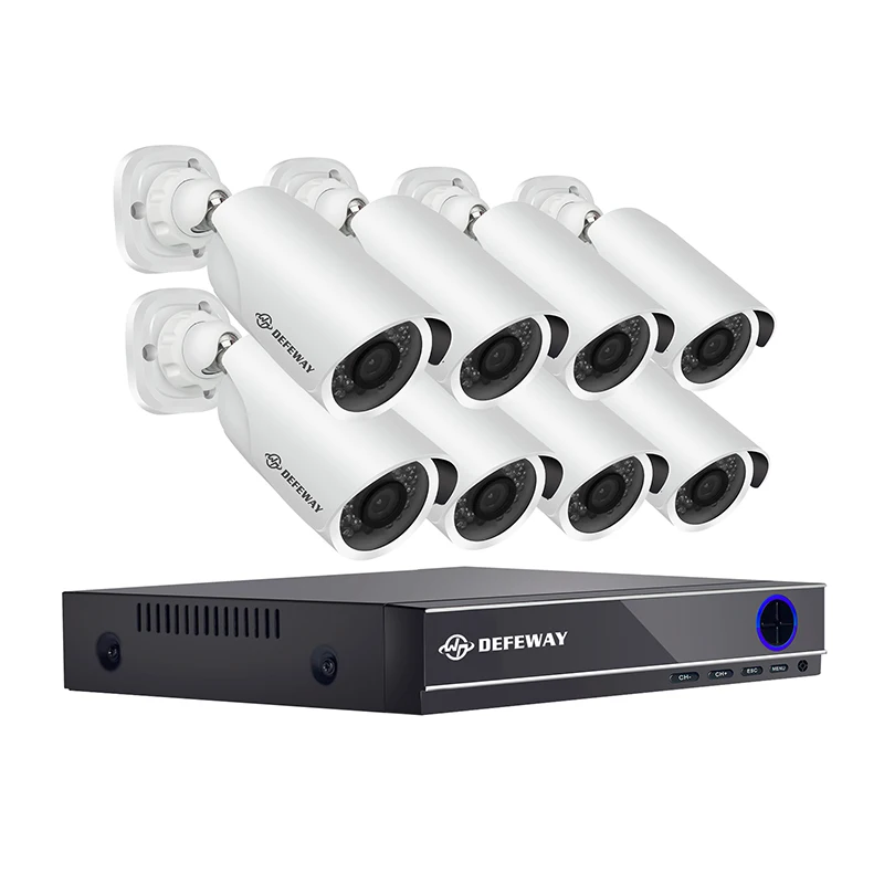 DEFEWAY 16CH 1080P 2000TVL наружная система камер домашней безопасности CCTV видео Наблюдение DVR комплект AHD камера набор с 8 камера s