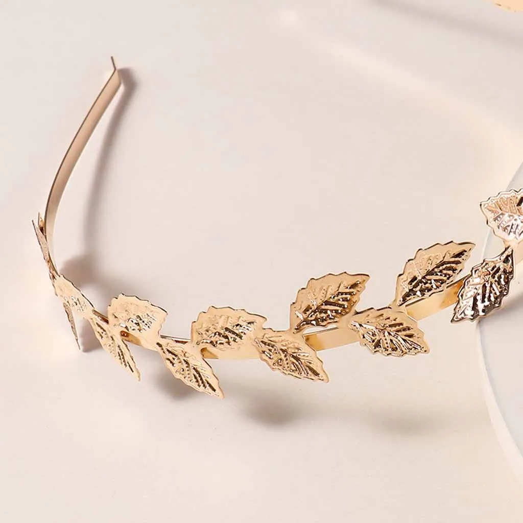 

Women's Retro Style Hair Band Simple Leaf Headband Ladies Alloy Headband Wedding Party Headdress Fashion Vintage Headwear