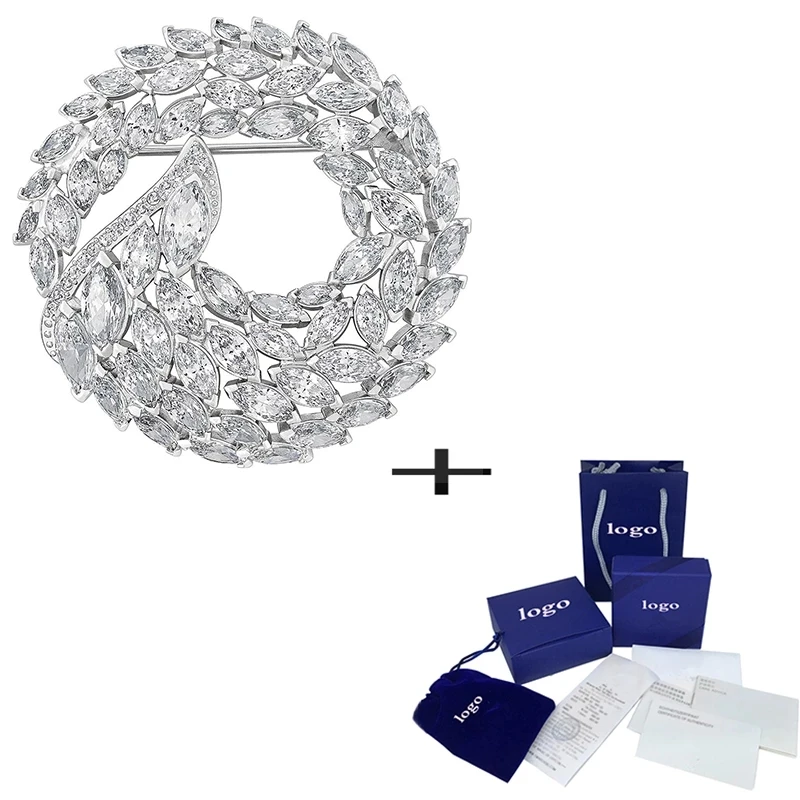 

New ALOFT Crystal Brooch Fashion Glamour Lady Jewelry Send Lovers Romantic Engagement Gift