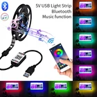 5 В, новинка 5050, ярсветильник Светодиодная лампа Bluetooth Smart, RGB 1 м, 2 м, 3 м, 4 м, 5 м для телевизора, настольного экрана, подсветильник ка, украшение