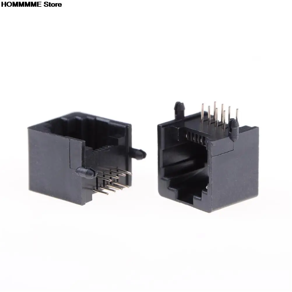 10 шт. Тип: RJ11/RJ45 8P8C черная компьютерная интернет-сеть разъем PCB | Обустройство дома