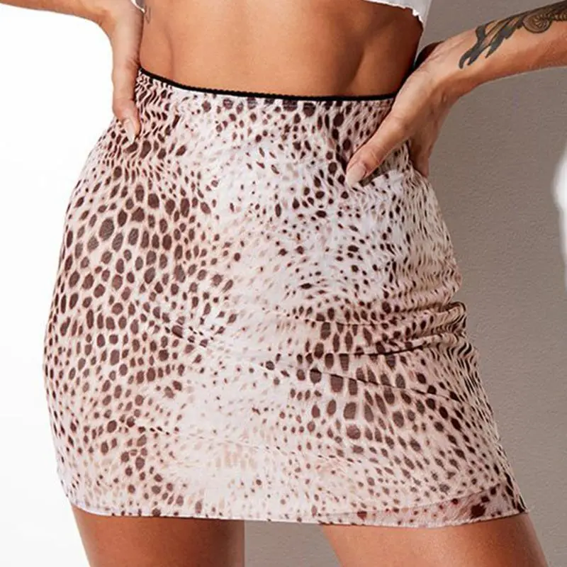 Женская сетчатая мини-юбка Y2K летняя облегающая юбка с высокой талией в стиле