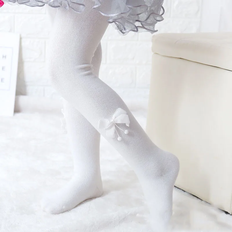Детские колготки с бантиком и помпоном детские чулки по колено Чулочные изделия