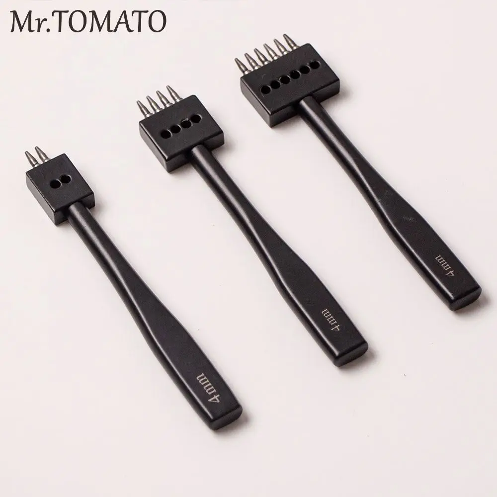 Дырокол Mr.tomato Round Row для пробивки кожи 4 мм 5 2/4/6 зубьев|round hole punch set|leather diy toolleather