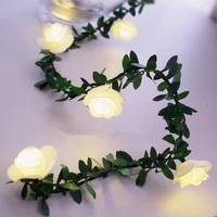 2040led rose flower led fairy string lights usb battery powered wedding christmas lights garland decorations for home outdoor