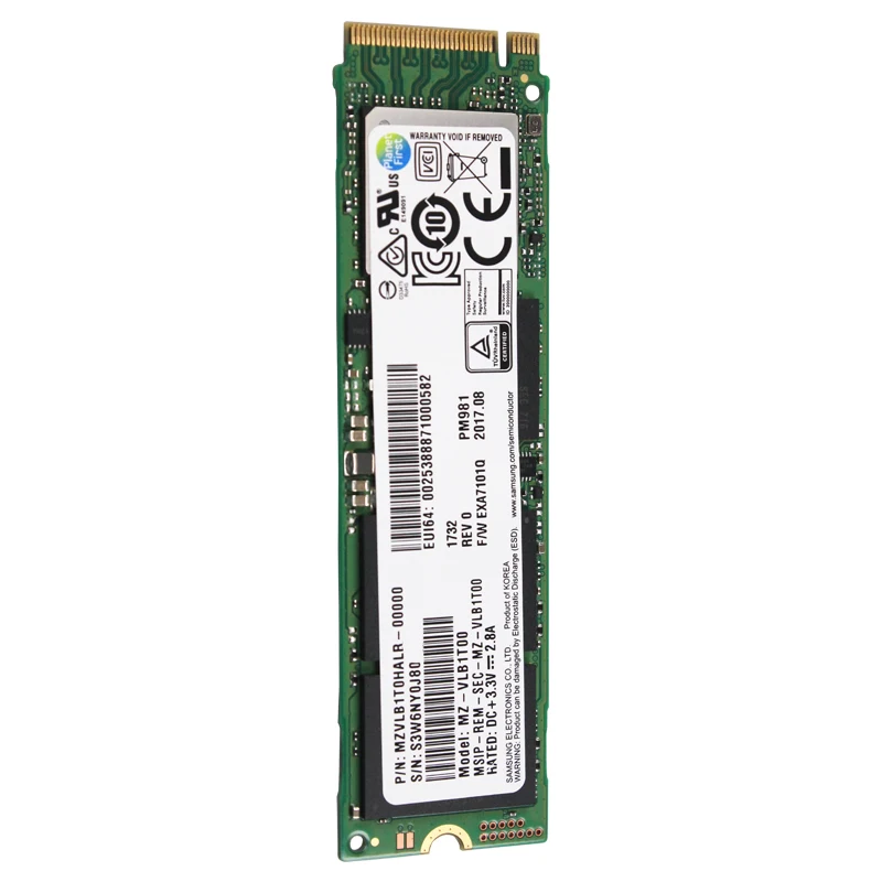 SSD SAMSUNG PM981 M2 NVME твердотельный жесткий диск 512 ГБ M.2 внутренний для ноутбука |