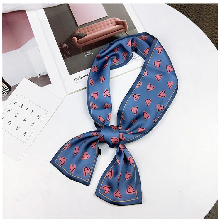 2020 новый модный элегантный шелковый длинный шарф с цветочным рисунком повязка