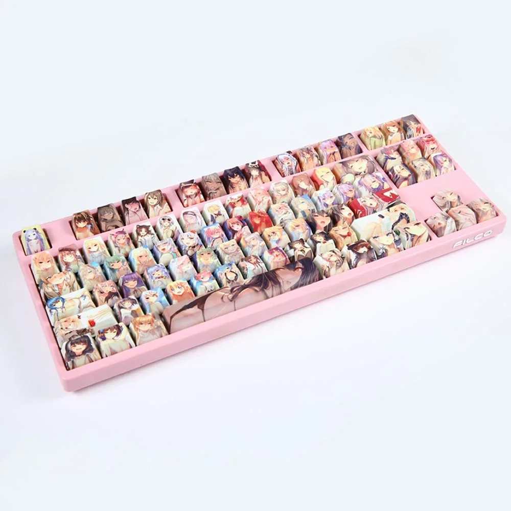 Японские Аниме персонажи дизайн колпачки для клавиш Cherry Mx Переключатель