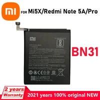 xiaomi original new 3000mah bn31 battery for xiaomi mi 5x mi5x a1 mia1 redmi note 5a redmi y1 lite s2 high quality batteries