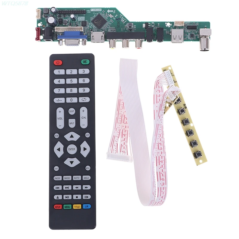 

T.V53.03 Universal LCD TV Controller Driver Board V53 analog TV motherboard