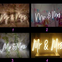 custom led mr and mrs wedding neon light sign oh baby happy birthday decoration bedroom home wall marriage party illuminated