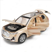 alloy toys cars 132 metal die casting new bmw x7 suv car model sound and light back luxury car children gifts kids cars