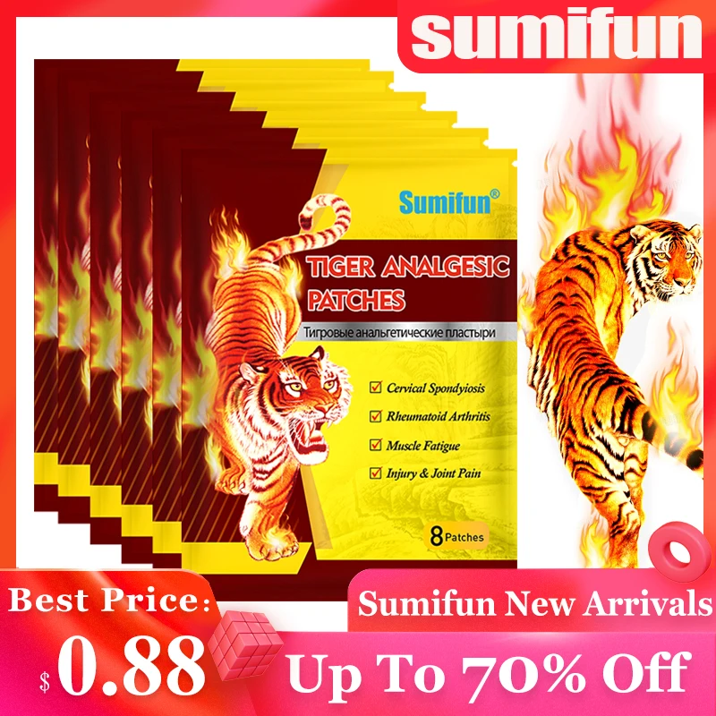 

8Pcs/Bag Sumifun New Tiger Balm Analgesic Patch Muscle Joint Acid Stasis Sticker Arthritis Rheumatism Pain Relief Care Plaster