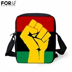 FORUDESIGNS, миниатюрные сумки на плечо с Африканским флагом UNIA и 3D принтом, дорожная сумка через плечо, брендовые модные сумки-мессенджеры для девушек