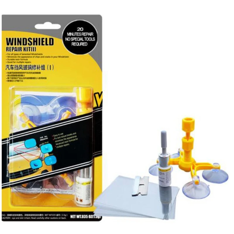 Набор для ремонта автомобильных стекол и царапин полимерный герметик автомобиля