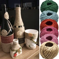 30m 1roll natural burlap hessian jute twine cord hemp hand decorated rope rope diy gift wrapping party supplies