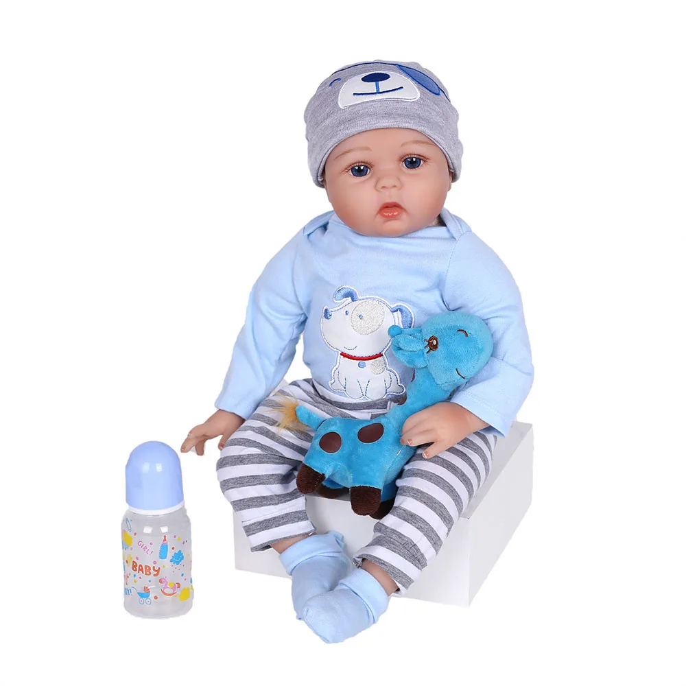 

55CM Bebe Reborn Baby Doll Really Soft Touch Lifelike McGrady Hand Painted Hair High Quality Hand Doll Children's Toys