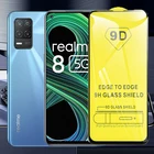 9D закаленное стекло для Oppo Realme 8 5G полное клеевое Защитное стекло для экрана realme 8 pro 8pro v13 противоударное защитное стекло