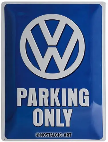 Ностальгический Искусство ретро жестяной знак Volkswagen VW парковка только