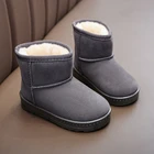Модные плюшевые теплые зимние ботинки, детские зимние ботинки для малышей, обувь для мальчиков и девочек, зимняя обувь, Нескользящие Детские ботильоны