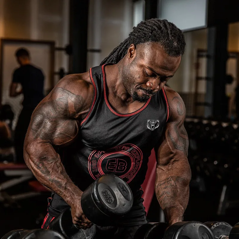 Майка Мужская Спортивная для бега бодибилдинга без рукавов|Майки| |