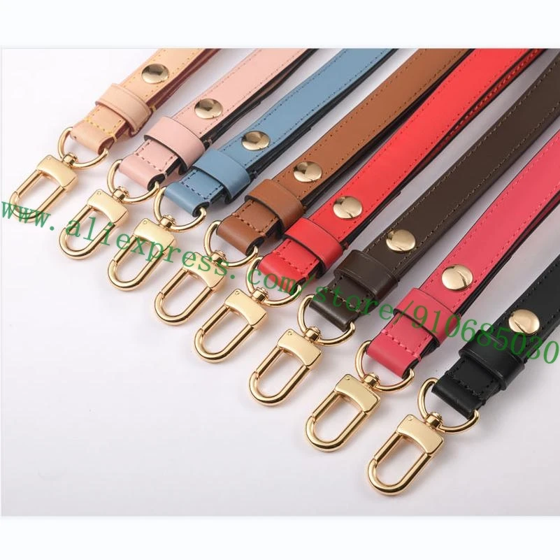 Top Quality Genuine Calf Leather Handle Shoulder Strap For Designer Women Handbag Lady Shoulder Bag Parts Replacement 1.8cm