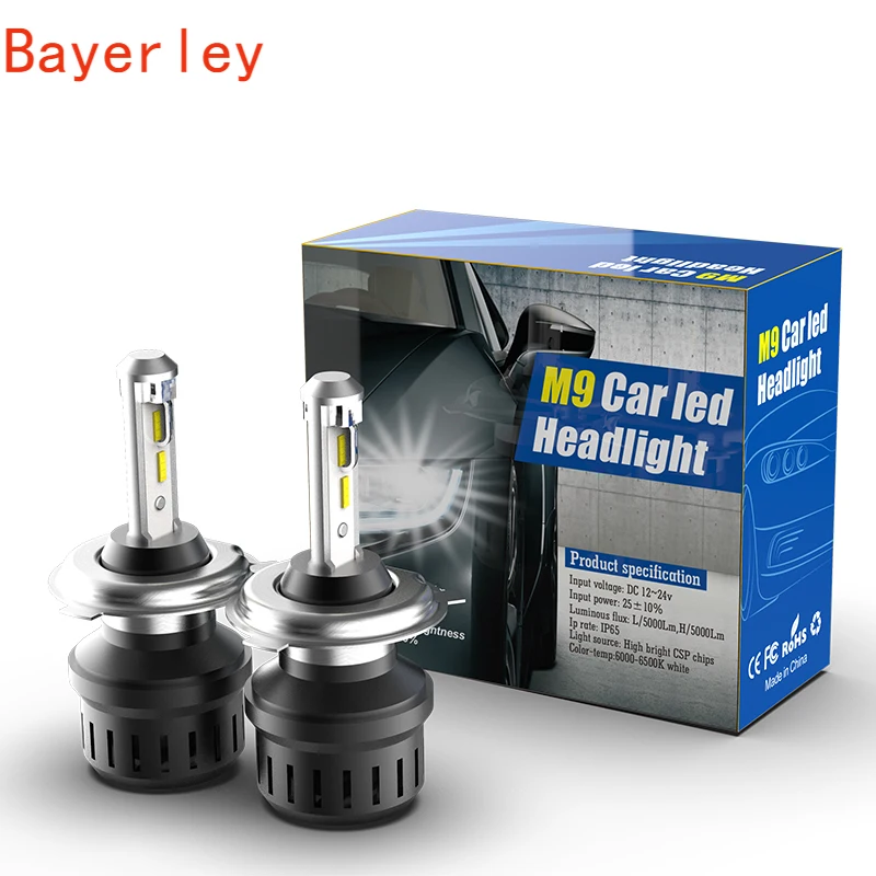 

M9 H4 LED H7 H11 H1 9005 9006 9012 Car Headlight Bulbs 12V LED Headlamps Fog Lamps 6000K 10000LM