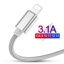 3.1A USB кабель для быстрой зарядки для iPhone XS Max XR X 8 7 6 6S 5 5S iPad кабель для мобильного телефона кабель для быстрой зарядки данных