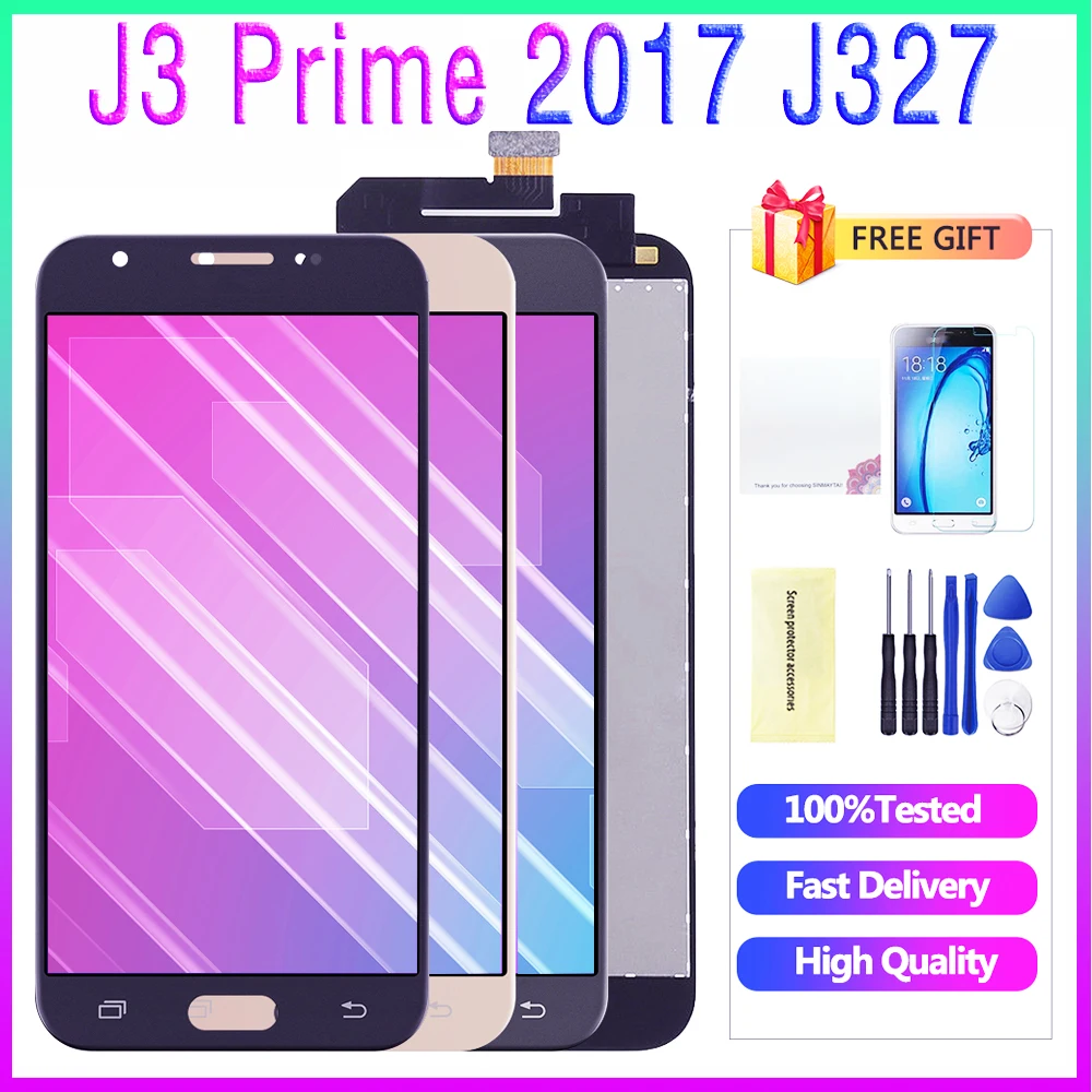 Дисплей для SAMSUNG Galaxy J3 Prime J327 J327T ЖК экран Замена Samsung J327P J327T1 J327V дисплей в