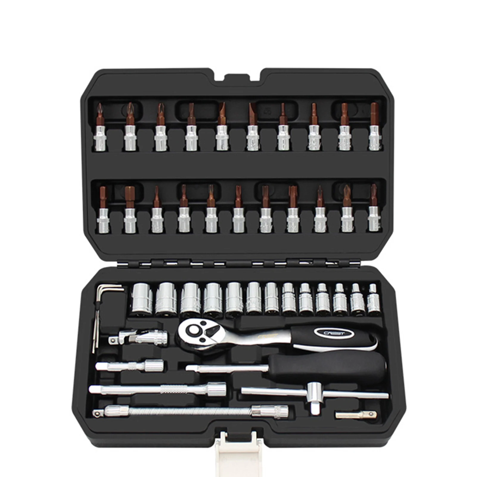 

46/53PCS Professional Automobile Repair Tool Set Multifunctional Hand Tool Chromes Vanadium Steel Repairing Tool for Car E2S