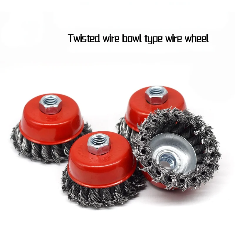 Twisted Wire Bowl Type Cleaning Steel Wire Wheel / Metal Derusting Twisted Wire Wheel / Angle Grinder Derusting Steel Wire Wheel