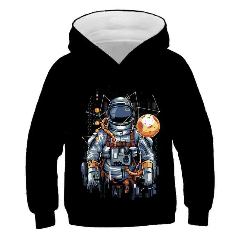 

Autumn Winter hot sale Astronaut Space Kids Boys Girls Hoodie Clothes Clothing Hoodies Boy Girl Sweatshirts polyester Hoodied