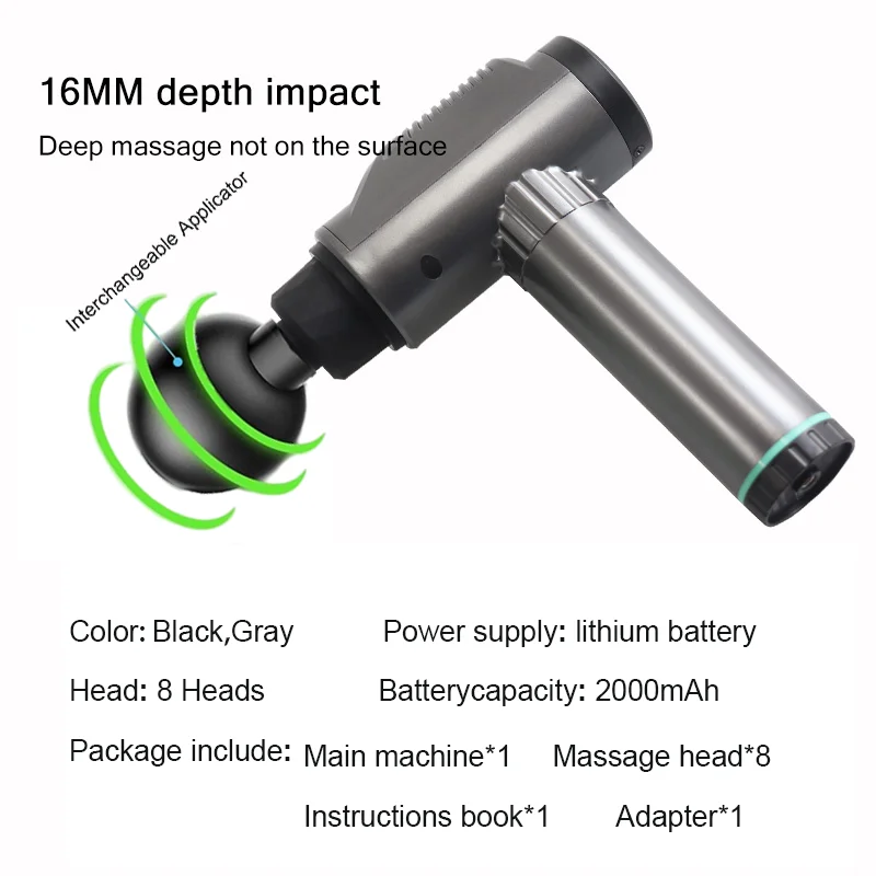 Профессиональный электрический массажный пистолет для глубоких тканей с