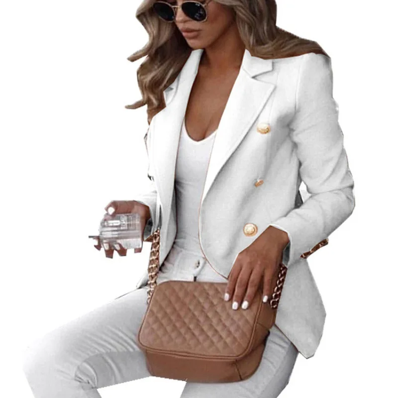 

New 2021 Fashion Designer Brand Autumn Women Blazer Casual Button Slim Fit Long Sleeve Suit Top Blazer Outer Plus Size4XL Jacket
