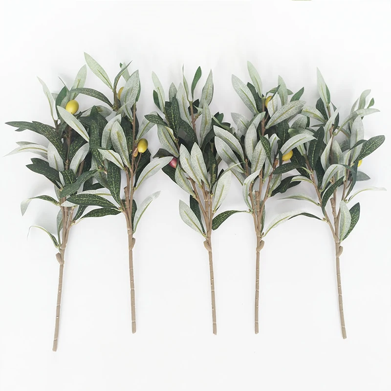 Зеленые оливковые растения для рождества новогодний декор зеленый пластиковый