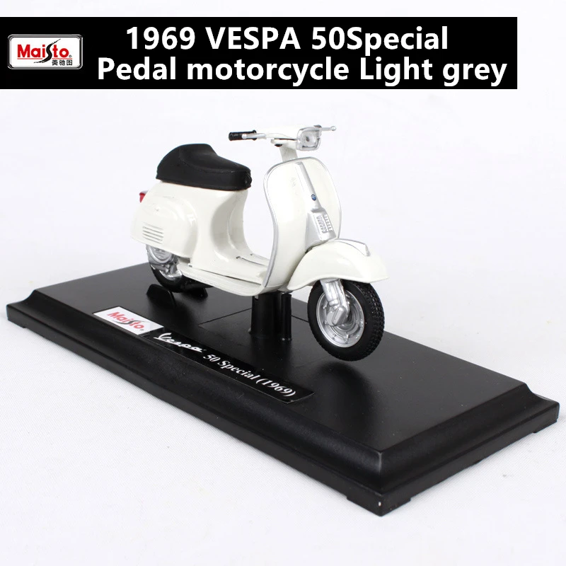 1969 Maisto 1:18 12 стилей Piaggio скутер сплав модель Vespa Мотоцикл Vespa модель Римский праздник коллекционные подарки - Цвет: 1969