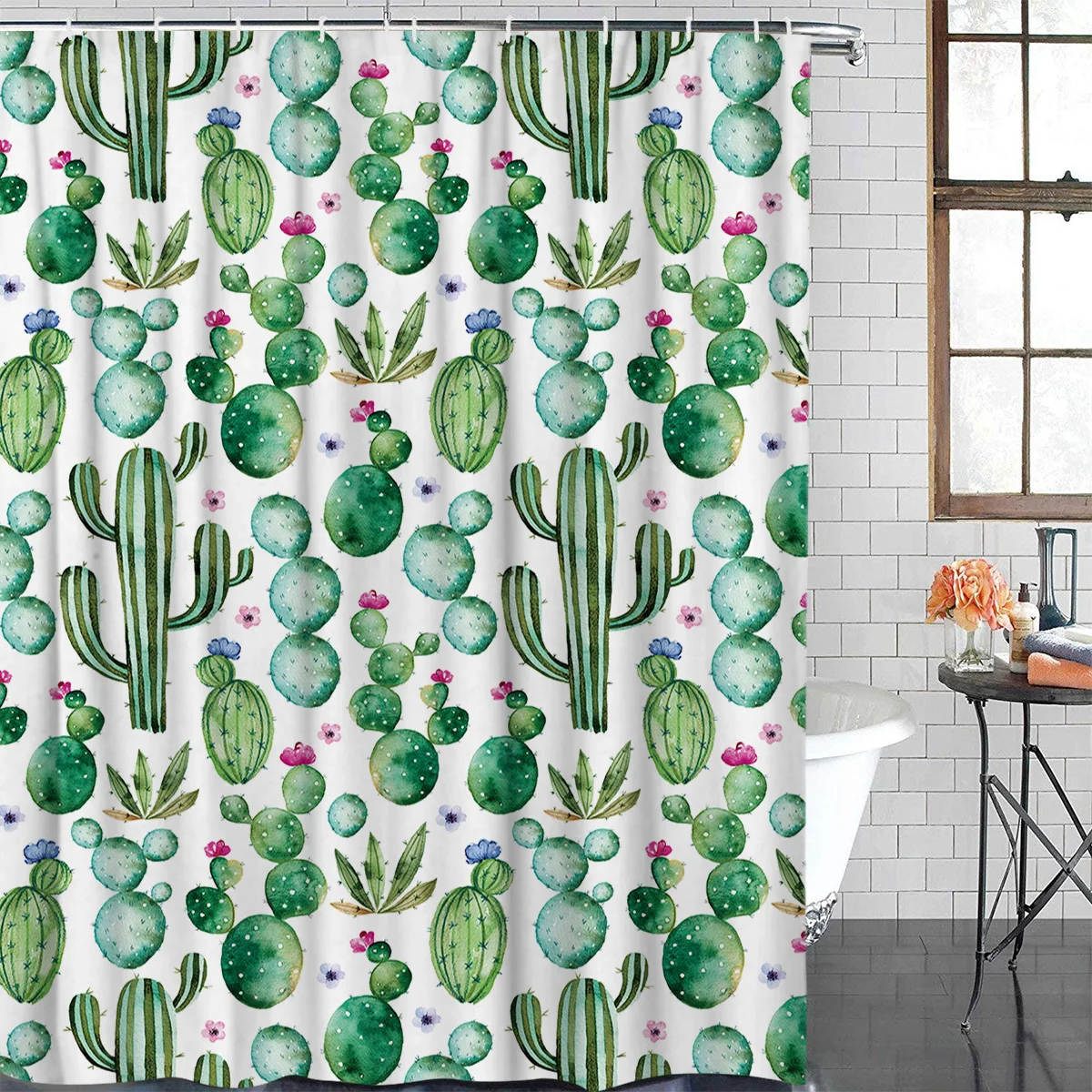 Длинные тканевые занавески для ванной комнаты с крючками | Дом и сад