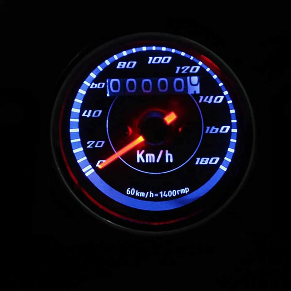 Скорость ometer мотоцикл датчик одометром светодиодный Тахометр 0 180 км/ч двигатель