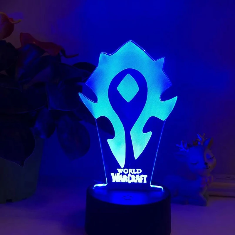 WOW World of Warcraft 3D светильник светодиодный потолочный для домашнего декора подарок